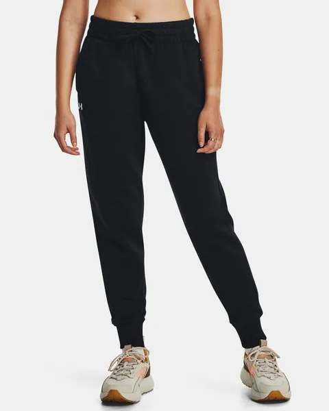 Image of Under Armour Womens Rival Fleece Joggers M- Waist 29 - 31' Black 1379438-001-M