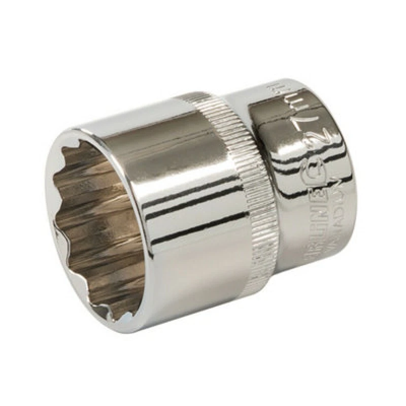 Image of Loops PRO 27mm Socket Driver 12 Point ½" Ratchet Spanner Bit Steel Square Drive Tool Metallics