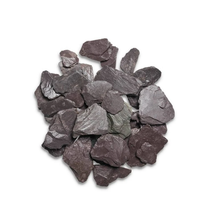Image of Altico Garden Products Ltd 20 mm Bulk Bag 850 kg Slate - Blue Coloured Slate Chips in Dark Grey Dark Grey Unisex One Size