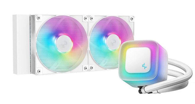 Image of DeepCool DeepCool LE240 V2 Processor All-in-One liquid cooler 12cm White R-LE240-WHAMMN-G-2