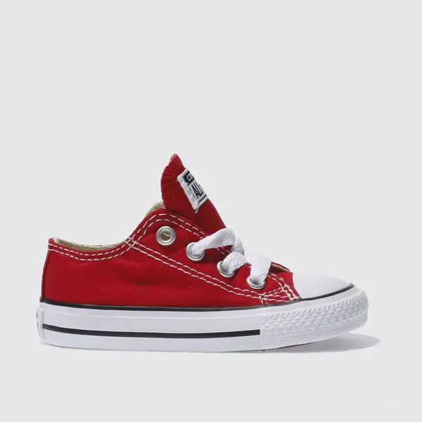 Converse red all star lo Toddler trainers Red UK 2 (EU 18)