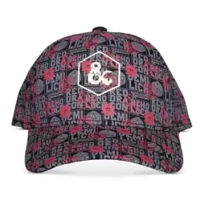 Image of Hasbro Dungeons and Dragons Logo & All-over Print Adjustable Cap...