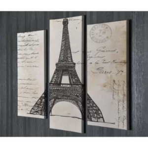 Image of UC65 Multicolor Decorative Canvas Painting (3 Pieces)