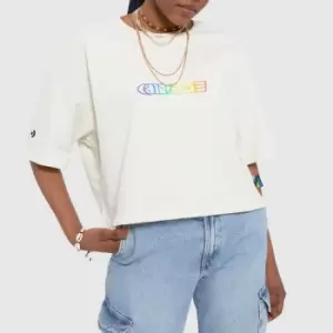 Converse Crop Pride T-Shirt In Stone