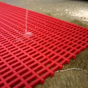 Image of Cobamat Inter PVC Industrial Walkway Matting Roll - 12mm thick - 30mm x 10mm holes - 10m x 600mm
