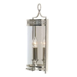 Image of 1 Light Indoor Candle Wall Light Polished Nickel, E14