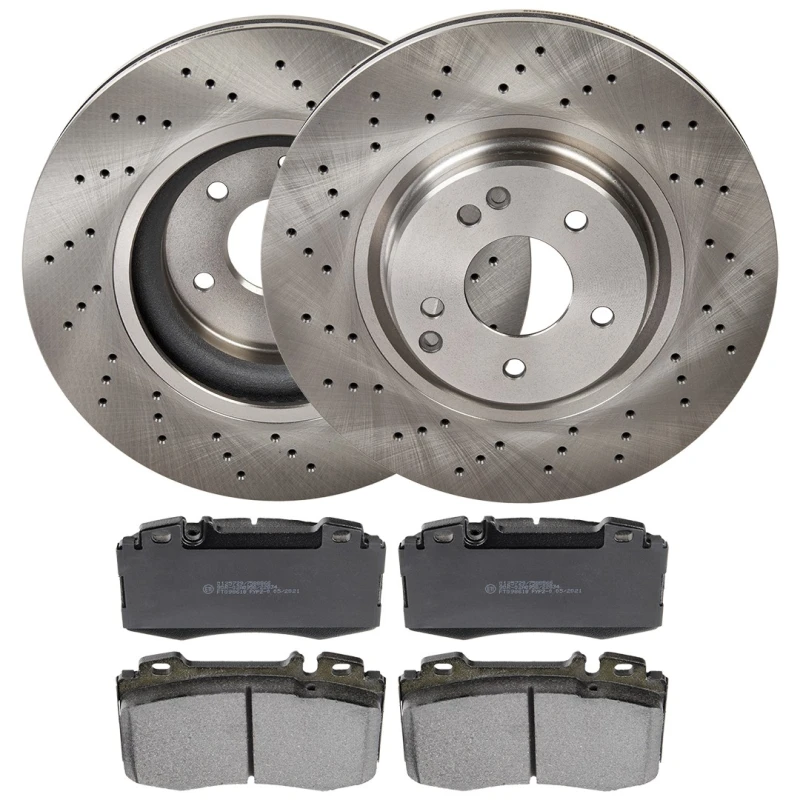Image of RIDEX 3405B1941 Brake disc and pads set Front Axle, Brake Disc Type: perforated/vented Brake Set,disc brakes (3405)