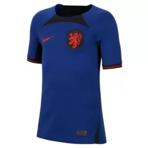 image of Nike Netherlands Away Shirt 2022 2023 Juniors - Blue