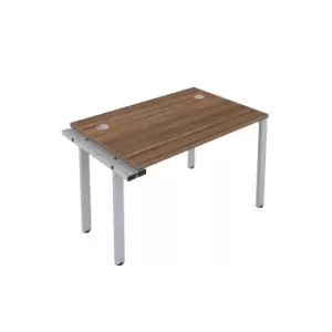 Image of Tc CB 1 Person Extension Bench 1600 x 800 Cable Port Dark Walnut-Silver