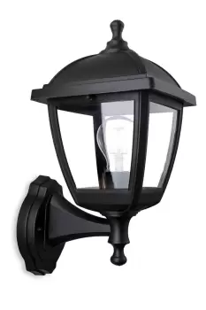 Image of Palma Outdoor Wall Lamp 4 Panel Black IP44 E27