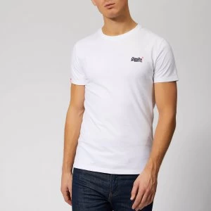 Image of Superdry Mens Orange Label Vintage Embroidery T-Shirt - Optic White - L