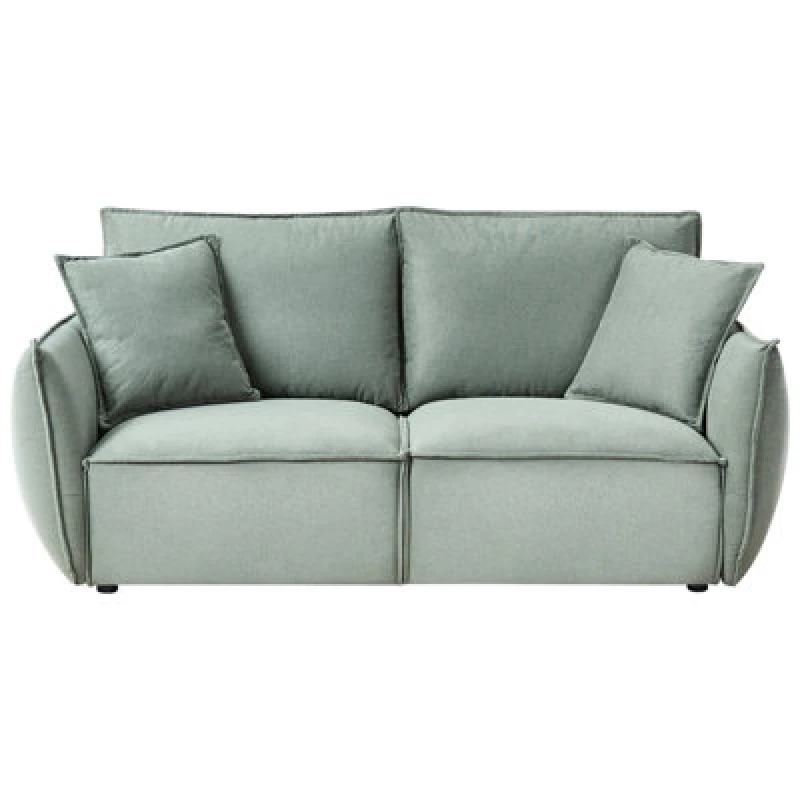 Image of Beliani Sofa 3 Seater Kunes Fabric Light Green