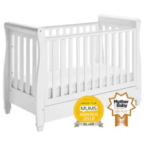 image of Babymore Eva Drop Side Cot Bed White