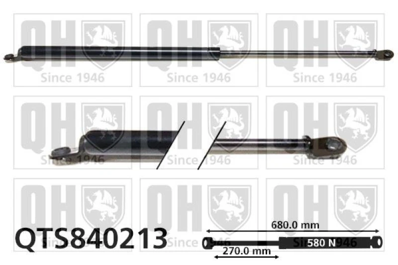 Image of QUINTON HAZELL Tailgate strut QUINTON HAZELL QTS840213