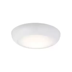 Image of Saxby Forca - Integrated LED Outdoor Emergency Flush Light Gloss White, Opal IP65