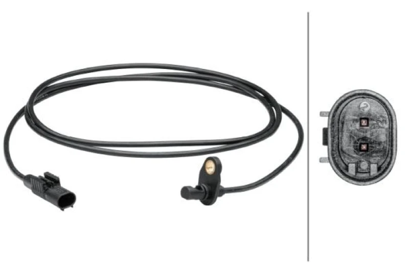 Image of HELLA ABS sensor HELLA 6PU 012 679-591