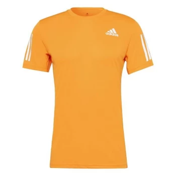 Image of adidas Own the Run Tee Mens - Orange Rush / Reflective Silve