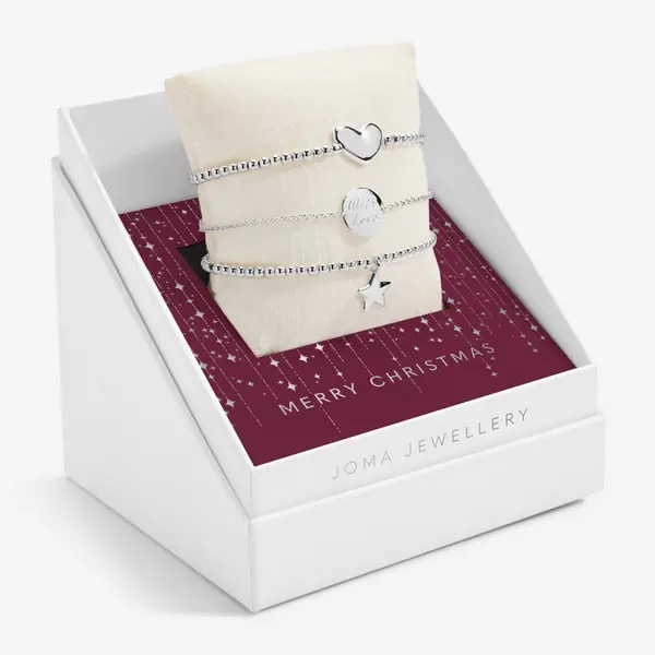 Image of Joma Jewellery Christmas Celebrate You Gift Boxed Merry Christmas Silv