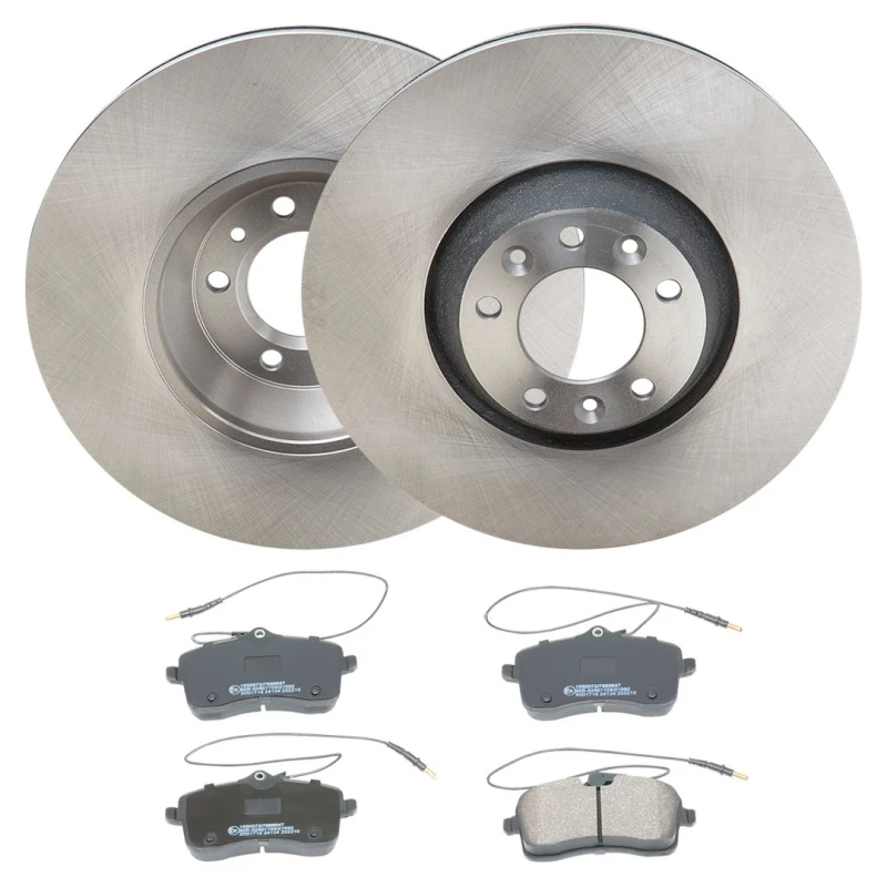 Image of RIDEX 3405B2859 Brake disc and pads set Front Axle, Brake Disc Type: internally vented, with integrated wear sensor Brake Set,disc brakes (3405)