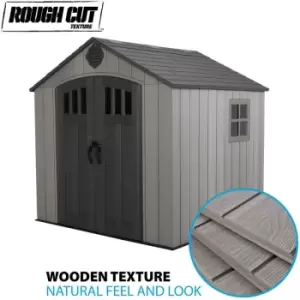 image of 8 Ft. x 7.5 Ft. Outdoor Storage Shed - Storm Dust - Lifetime