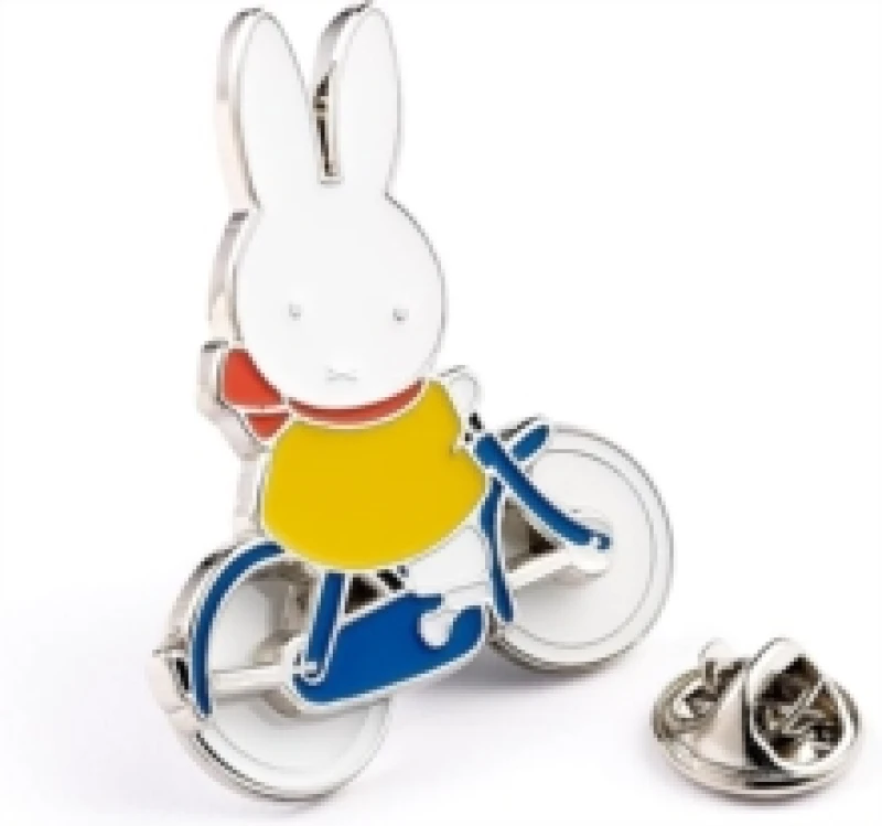 Image of Miffy Spinning Wheels Bike Pin Badge General merchandize