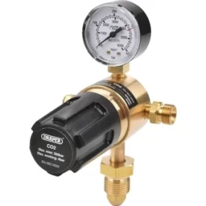 Image of Draper Industrial Gas Bottle Regulator with Single Gauge, 300 bar