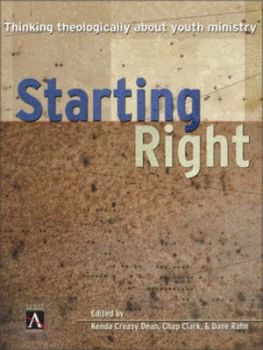 Image of Starting Right by Kenda Creasy Dean and Chap Clark and Dave Rahn Book
