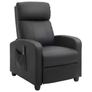Image of Homcom Recliner Sofa Chair PU Faux Leather Massage Armchair With Remote Control Black