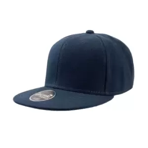 Image of Atlantis Children/Kids Flat Visor 6 Panel Snap Back Cap (One Size) (Navy)