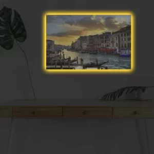 Image of 4570DHDACT-016 Multicolor Decorative LED Lighted Canvas Painting