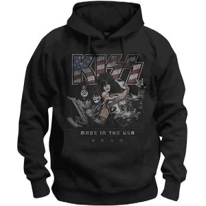 Image of KISS - Made in the USA Mens Large Pullover Hoodie - Black