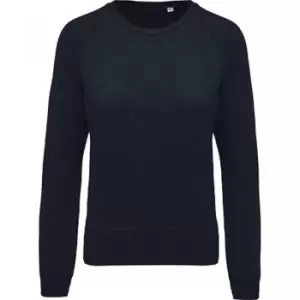 Image of Kariban Womens/Ladies Organic Raglan Sweatshirt (XL) (French Navy Heather)