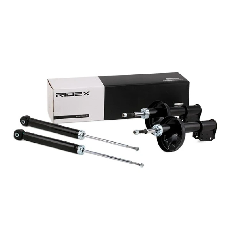 Image of RIDEX 854S17871 Shock absorber Rear Axle, Gas Pressure, Twin-Tube, Suspension Strut, Top pin Shock Absorber (854)