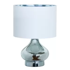 image of Chrome High Shine Metallic Table Lamp