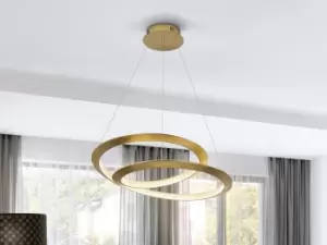 Image of Eternity Integrated LED Pendant Ceiling Light Dimmable Gold 3000K Remote Control