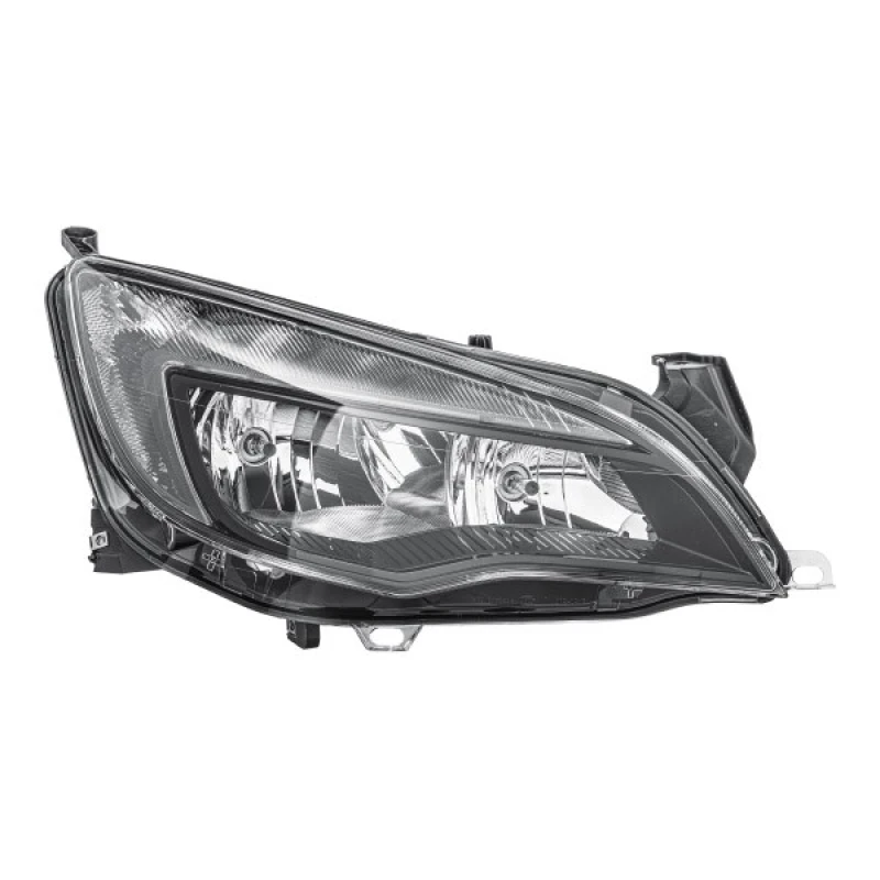 Image of HELLA 1EG 010 011-361 Headlights LED, with LED control unit for daytime running-/position lights, Right, with motor for headlamp levelling, Halogen H