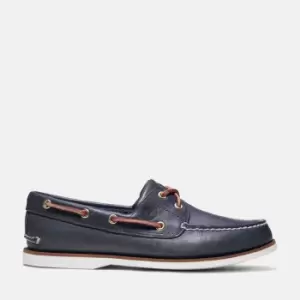 Timberland Classic Two-eye Boat Shoe For Men In Blue Navy, Size 11