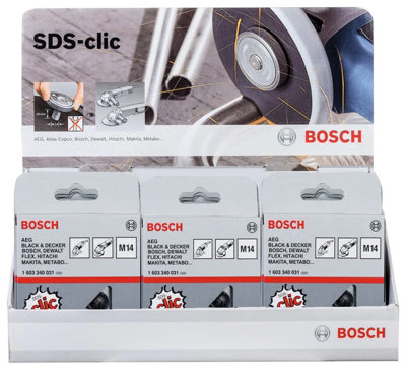 Image of Bosch PRO SDS Clic Quick Change Flange M14 Locking Nut for Angle Grinders 1603340031