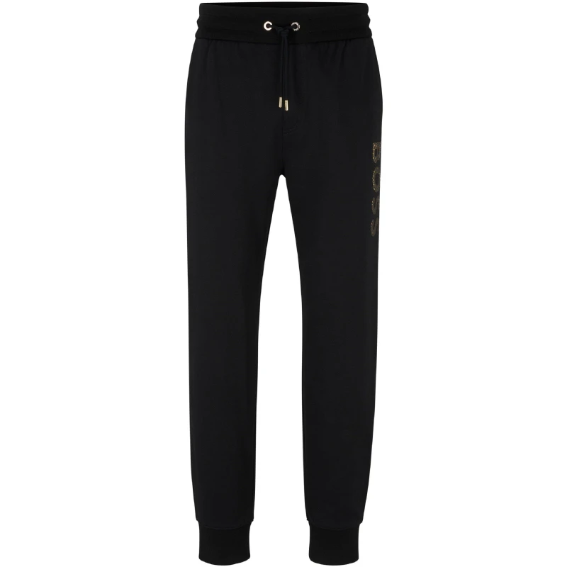 Image of Boss Mens Closed Hem Jersey Joggers Black male XL