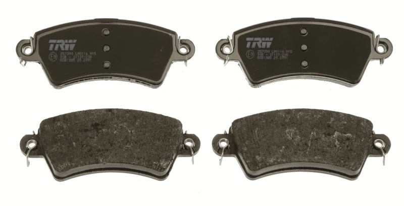 Image of TRW GDB1385 Brake pad set not prepared for wear warning indicator Brake Pad Set,disc brake (402)