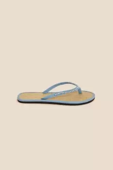 Image of Beaded Seagrass Flip Flops