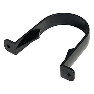 image of FloPlast RC1B Round Line Downpipe Pipe Clip - Black 68mm