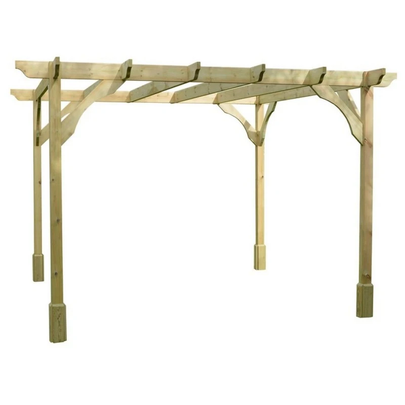 Image of Rutland County Garden Furniture Ltd Premium Pergola - Wood - L240 x W240 x H270cm - Light Green Light Green Unisex