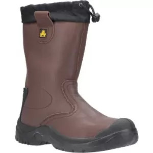 Image of Amblers Mens FS245 Antistatic Leather Safety Rigger Boot (11 UK) (Brown) - Brown