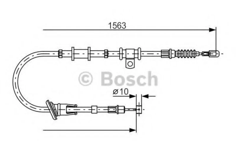Image of Handbrake cable Bosch 1 987 482 064