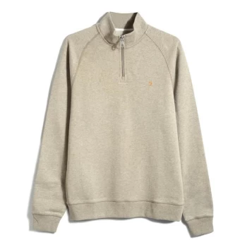 image of Farah Jim Zip Jumper - SmokeyBrown050