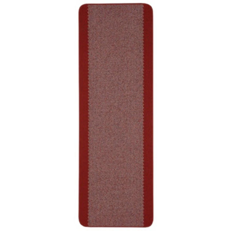 Image of THE RUGS Washable Designer Rugs & Mats Bordered Design in Red 110R Size: 67cm x 200cm Red Unisex 67cm x 200 cm