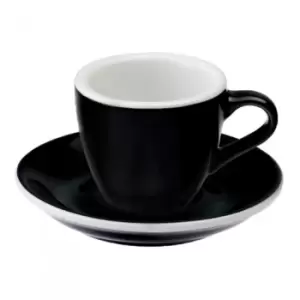 image of Espresso cup with a saucer Loveramics Egg Black, 80 ml