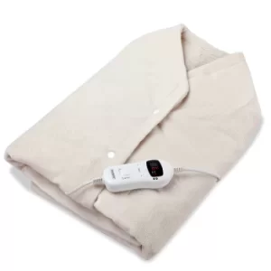 Image of Electric Blanket Cream 145x100cm Wearable with Timer
