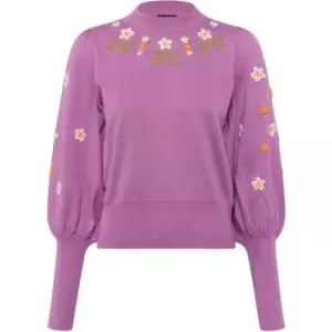 image of French Connection Kaitlyn Organic Embroidery Jumper - Pink